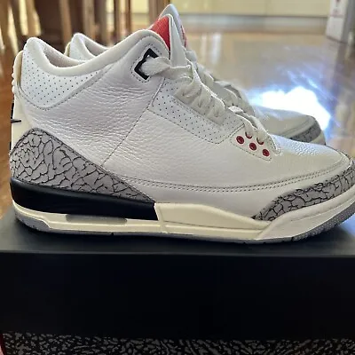 Size 7Y - Jordan 3 Retro White Cement Reimagined (GS) VNDS With Box • $180