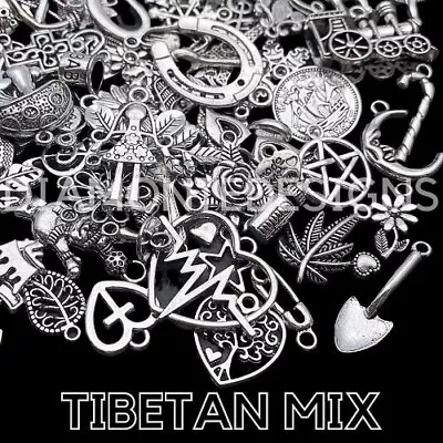 30g Tibetan Silver Mixed Charms Beads Jewellery Making Crafts Mix UK SELLER B197 • £2.49