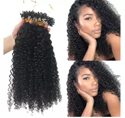 Kinky Curly Micro Beads Ring Micro Loop Human Remy Hair Extension 100 Strand 70g • $79