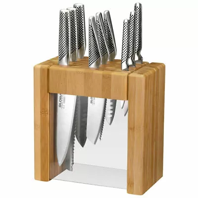Global Ikasu X 10 Piece Knife Bamboo Block Set 10pc Knives Made In Japan • $604.50
