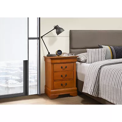 Glory Furniture Louis Phillipe G3160-3N 3 Drawer Nightstand  Oak • $93.99