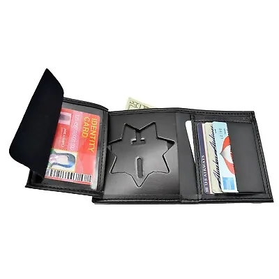 CHP California Highway Patrol Badge Police Wallet Bi Fold Leather Recessed • $39.13