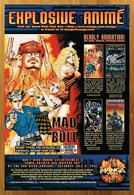 1997 Manga Video Anime Print Ad/Poster Mad Bull 34 Ghost In The Shell Promo Art • $14.99