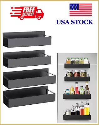 4 Pack Magnetic Spice Rack For Refrigerator Organizer Shelf For Metal Oven • $32.99