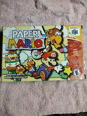 Paper Mario 64 N64 CLEAN Game Authentic Tested Working Complete CIB W/ Inserts • $202.50