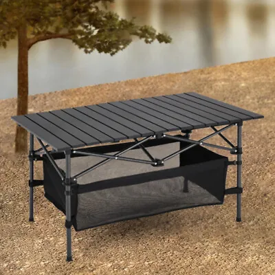 Folding Camping Table With Carry Bag For Outdoor BBQ Picnic Cooking Fishing • £40.95