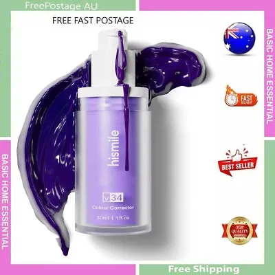 $33.29 • Buy Hismile V34 Colour Corrector, Purple Teeth Whitening, Tooth Stain Removal, Paste