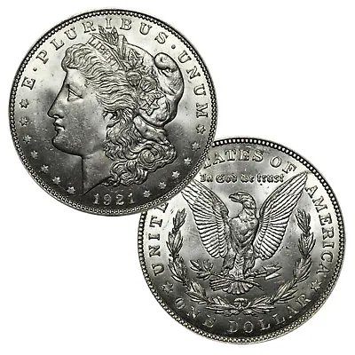 1921 90% Silver Morgan Dollar Brilliant Uncirculated • $58.09