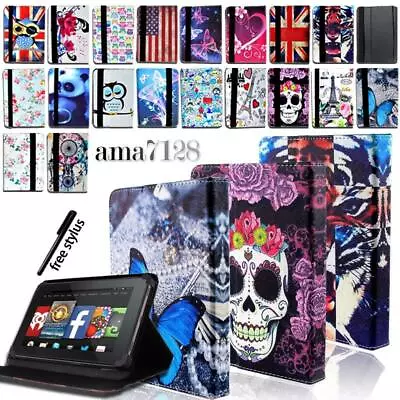 £3.99 • Buy For Amazon Kindle Fire 7  HD 8  /10  - Tablet FOLIO LEATHER STAND CASE COVER+Pen