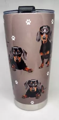 Dachshund Dog Breed Pattern 20oz Insulated Stainless Steel Tumbler Cup W/Lid • $22