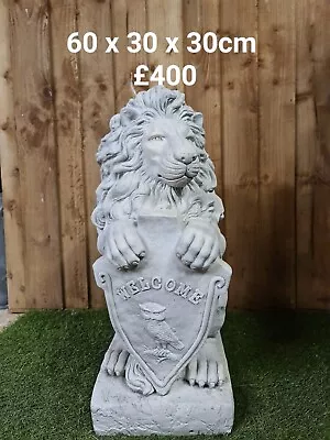 Latex And Fibreglass Lion With Shield • £400