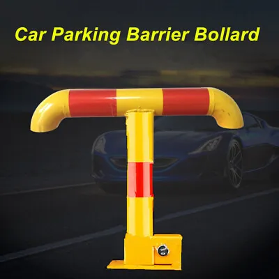 Car Parking T-Blocker Barriers Lock Bollard Foldable Column Driveway Post Pile • £33.04