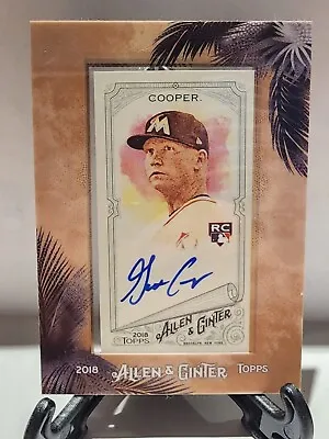 2018 Topps Allen & Ginter's Mini Framed Garrett Cooper RC Auto #MA-GC SD Padres • $8.50