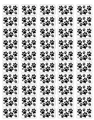 50 Multiple Paw Print Envelope Seals / Labels / Stickers 1  By 1.5  • $2.19