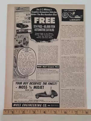 Moss Engineering 1/4 Midget Race Car Original 1959 Ad • $9.95