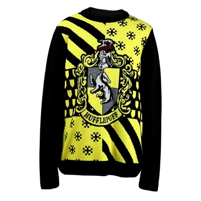£11.99 • Buy Harry Potter Hufflepuff Crest Knitted Christmas Jumper Xmas Sweater