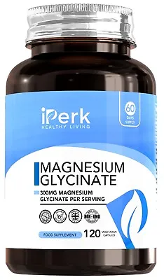 Magnesium GLycinate 300mg Per Serving 150mg Capsules 120 Veggi Capsules  Uk Made • £13.90