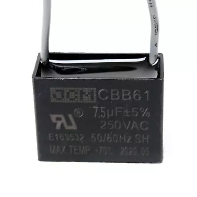 $9.50 • Buy Ceiling Fan Capacitor 7.5uf 250v Ac 7.5 Uf 250vac Motor Electric Cap 7.5mfd Mfd