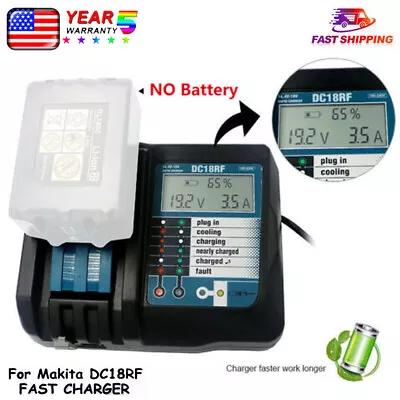 For Makita DC18RF Digital Display 14.4V-18V Li-Ion Battery Replace Fast Charger • $23.89