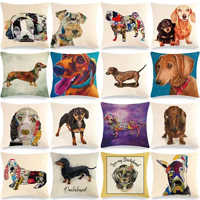 £5.26 • Buy 18  Dachshund Dog Lover Gifts Pillow Case Seamless Sofa Decorative Cushion Cover