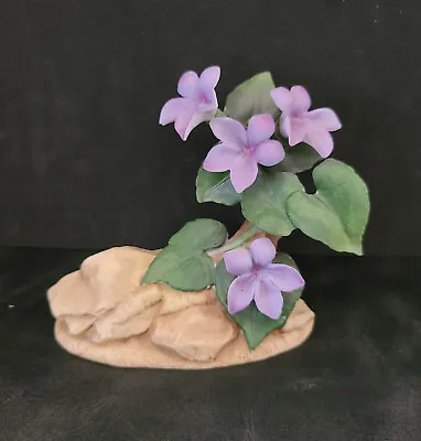 $19 • Buy Vintage Andrea By Sadek Violet #8040 Handpainted Porcelain Flower Figurine 1987