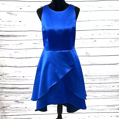 Shoshanna Dress Women’s Size 10 Midnight High Low Tulip Sleeveless Blue 1728468 • $114.80