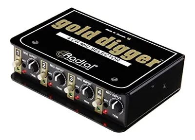 Radial Engineering Gold Digger 4-Channel Mic Selector New • $439.99