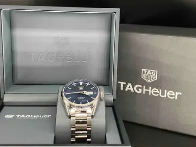 TAG HEUER CARRERA WAR201E WMS1240 Used Watch Automatic Winding Blue Calendar • $1421.15