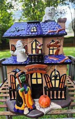 Haunted House Halloween American Retro Ceramic Cookie Jar 2006 • $60