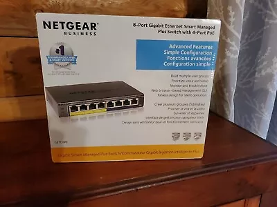 NEW SEALED NETGEAR BUSINESS 8 Port Gigabit Ethernet SMART SWITCH.  GS108PE300NAS • $49.99