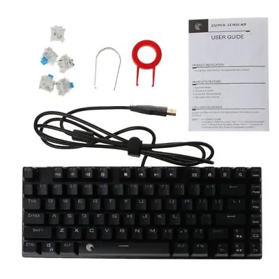 Ergonomic Keyboard USB Wired 81 Keys Mechanical Keyboard USB Wired Backlit • $97.87