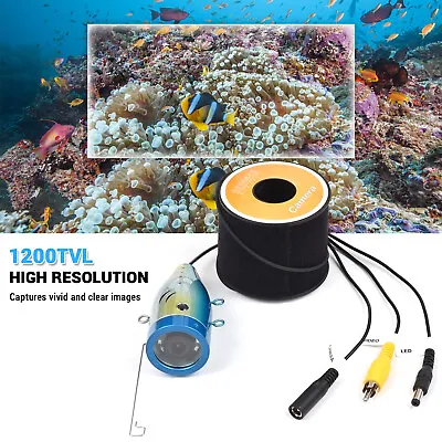 1200TVL Underwater Fishing Camera With 30M Cable 12PCS IR LED Lights C6Y0 • $62.14