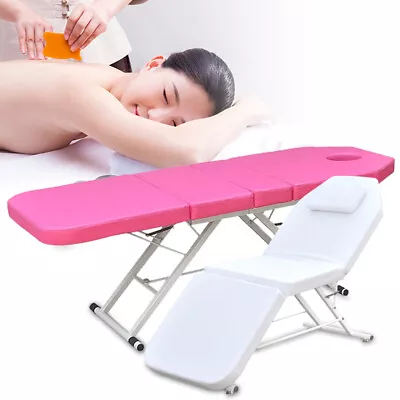 Portable Tri-fold Massage Bed Foldable Beauty Couch Tattoo Salon Therapy Bed • £145