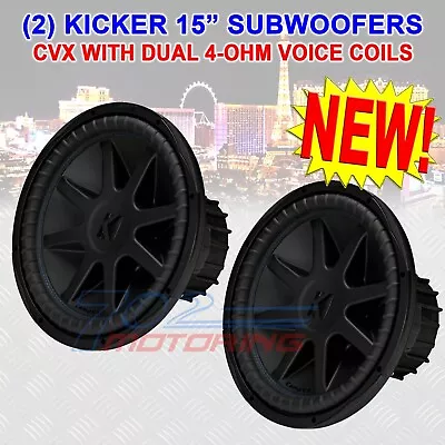 (2) Kicker 44cvx154 Comp Vx Cvx 15  4000w Car Subwoofers Subs Cvx15-4 44cvx15-4 • $359.99