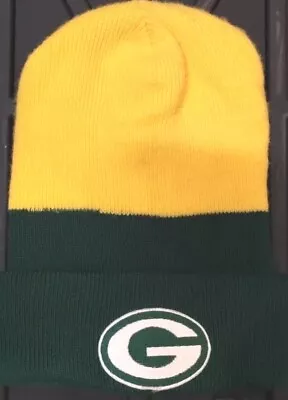 Vintage Green Bay Packers Football Beanie Winter Adult NFL  Cuffed Knit Hat Cap  • $10.50