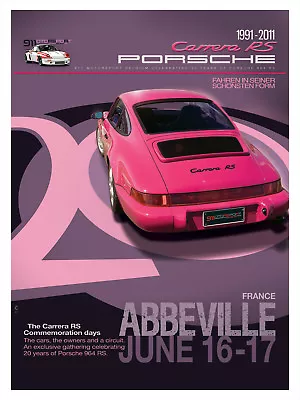 Porsche Carrera R5 France Abbeville 1991-2011 Poster • $36.99