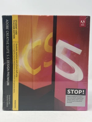 $395 • Buy Adobe Creative Suite 5.5 CS5.5 Design Premium For Windows Student / Teacher New