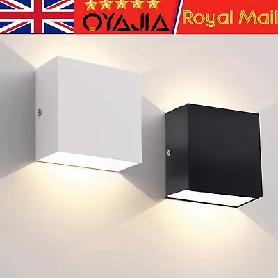 £8.99 • Buy Modern LED Wall Lights Up Down Cube Sconce Fixture Lighting Indoor Outdoor Lamp