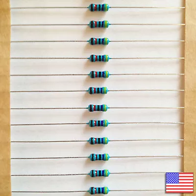 25pcs 25x 47k 47000 Ohm Metal Film Resistor 1/4 Watt 1% Tol. - Fast US Shipping • $2.99