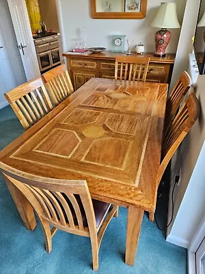 Dining Table (extendable) And 6 Matching Chairs In Solid Mango Wood • £49