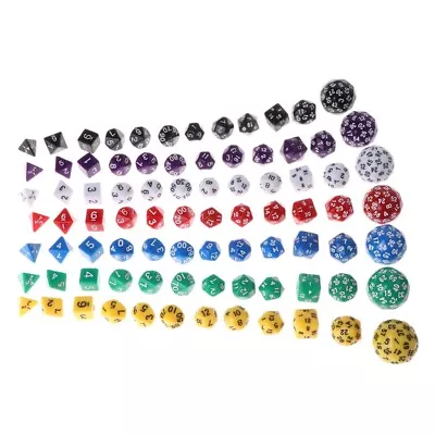 12pcs/Set Multi-sided Polyhedral Dice D4 D6 D8 D10 D12 D20 D24 D30 D60 Dungeons • $17.37