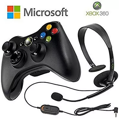 Microsoft Xbox 360 Wireless Controller Brand New + Chat Headset • $29.99