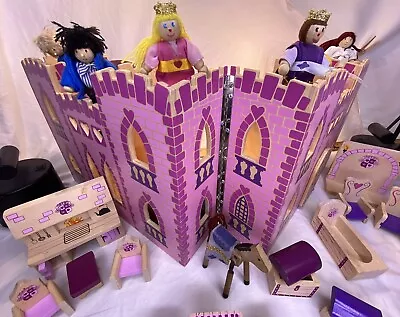 Fold Go Pink Princess Castle Melissa Doug 13708 People Furniture Horse • $95