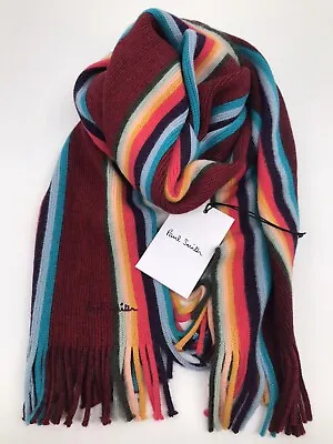£45.95 • Buy Paul Smith Men Scarf Twisted Artist 100% Wool Made In Germany Red Special Offer