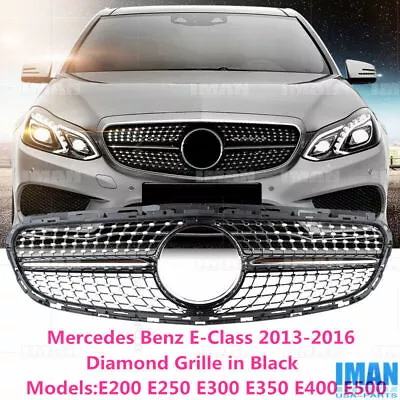 Gloss Black Fornt Grille Grill For Mercedes W212 Grill E350 E300 E500 2014-2016 • $69.58