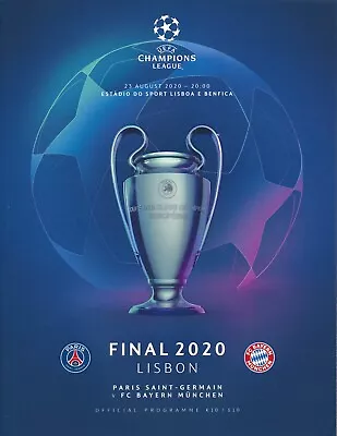 UEFA CHAMPIONS LEAGUE  FINAL 2020 Bayern Munich V Paris SG + FREE Teams Poster • £12.99