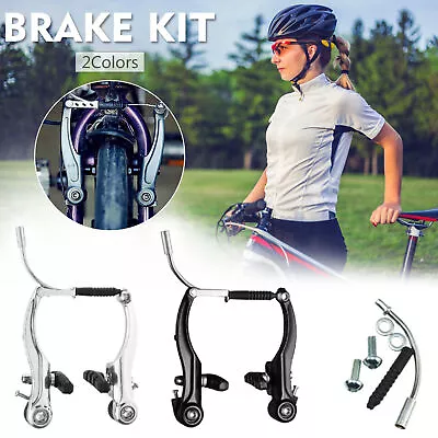 $15.49 • Buy Bike Brakes Set Universal Front And Rear Brakes Kit 2 Pairs V-Brake High Grade