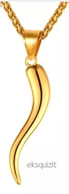 £28.75 • Buy HORN OF LIFE/PLENTY NECKLACE 24k GOLD PLATED CHAIN 