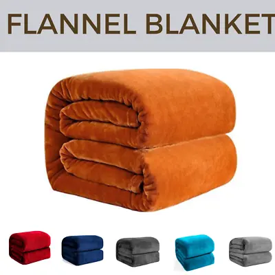 £19.99 • Buy Large Faux Fur Warm Fleece Throw Over Soft Sofa Bed Mink Blanket Double And King
