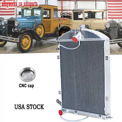 Full Aluminum 4 Row Radiator Fits 1930-1931 Ford Model A  3.3L I4 • $199